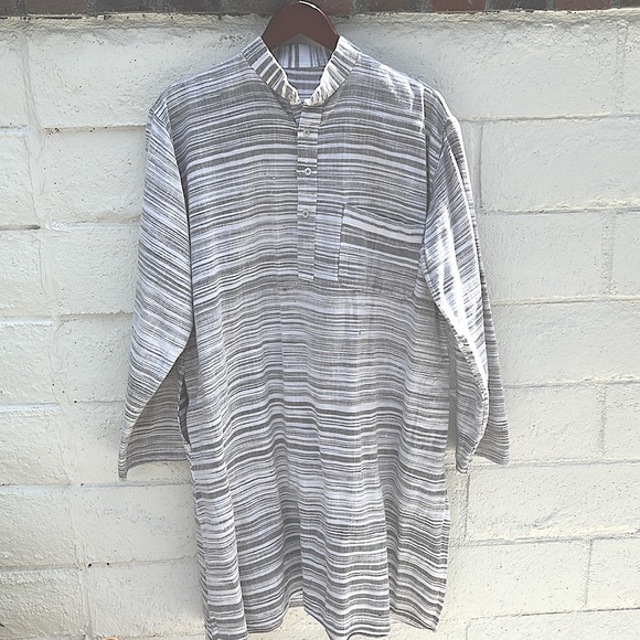 Mens  large long sleeve tunic style shirt - Picture 1 of 9